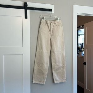 Zara cream jeans size 6